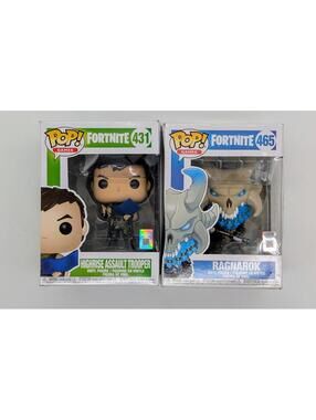 Funko POP! Games Fortnite Ragnarok #465 & HighRise Assault Trooper #431 Figures